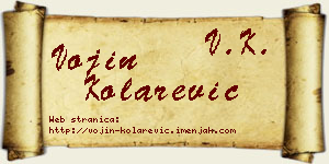 Vojin Kolarević vizit kartica